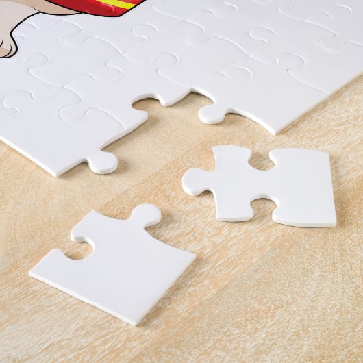 Hund als Feuerwehrmann mit Helmet Puzzle (Seite)