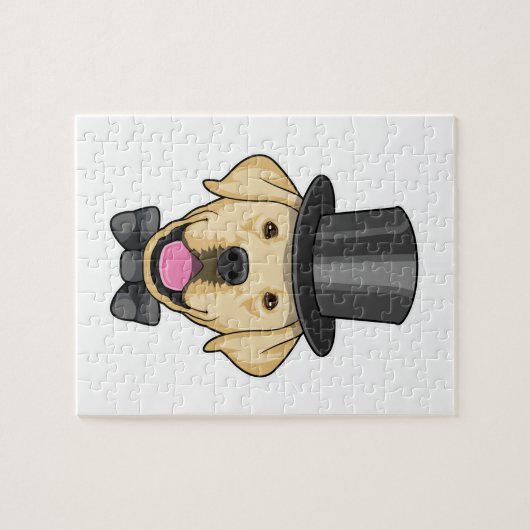 Hund als Groom mit Bow Puzzle (Horizontal)