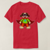 Hund als Held mit Maske T-Shirt (Design vorne)