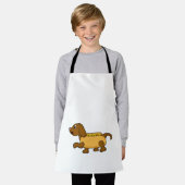 Hund als Hotdog Schürze (Getragen)