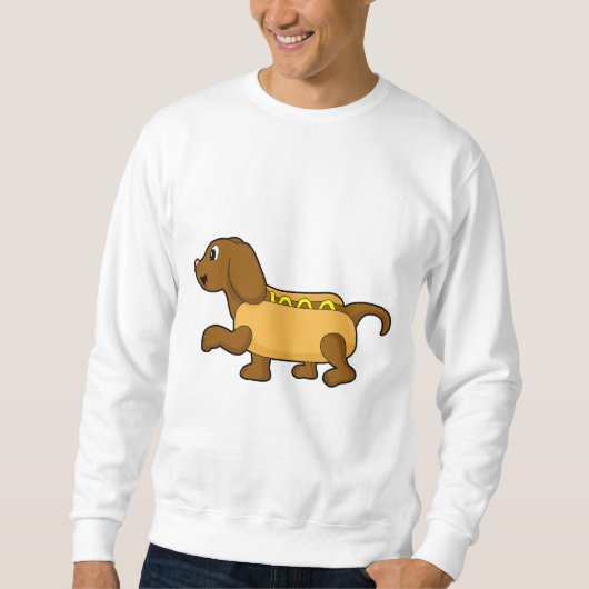Hund als Hotdog Sweatshirt (Vorderseite)
