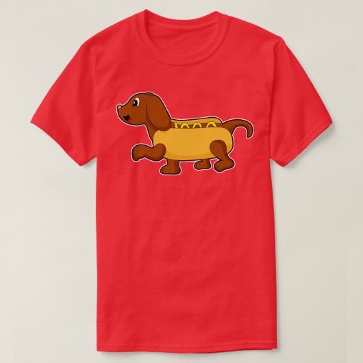 Hund als Hotdog T-Shirt (Design vorne)