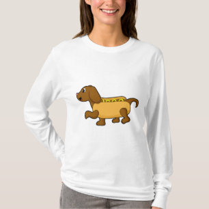 Hund als Hotdog T-Shirt