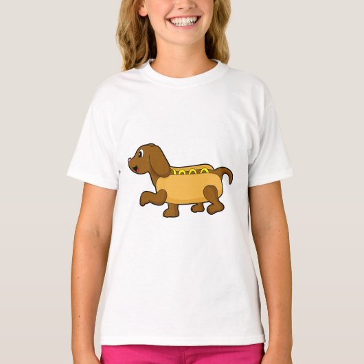 Hund als Hotdog T-Shirt (Vorderseite)