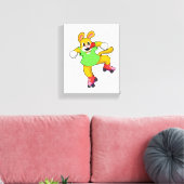 Hund als Inline-Skater mit Inline-Skaten Leinwanddruck (Insitu (Wohnzimmer))