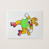 Hund als Inline-Skater mit Inline-Skaten Puzzle (Horizontal)