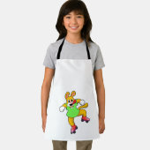 Hund als Inline-Skater mit Inline-Skaten Schürze (Insitu)