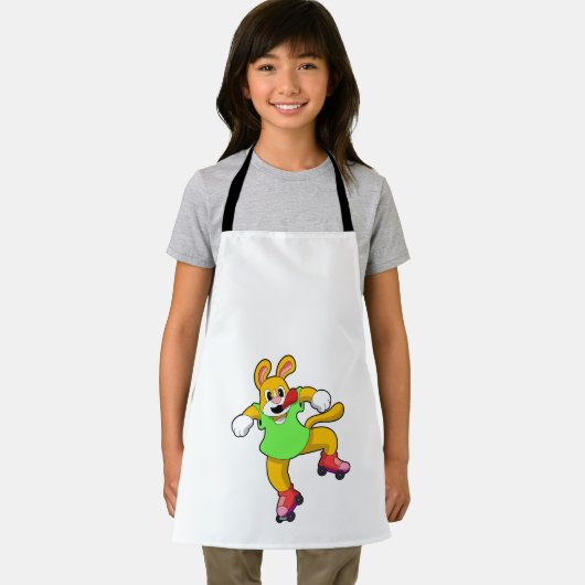 Hund als Inline-Skater mit Inline-Skaten Schürze (Insitu)