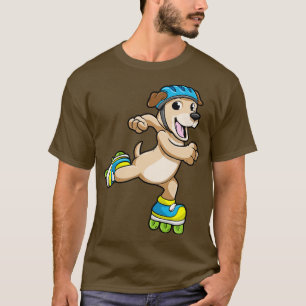 Hund als Inline-Skater mit Inline-Skaten und Helme T-Shirt
