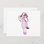Hund als Krankenschwester Postkarte (Vorne/Hinten)
