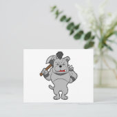 Hund als Krieger mit Ax Postkarte (Stehend Vorderseite)