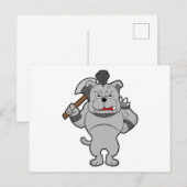 Hund als Krieger mit Axt Postkarte (Vorne/Hinten)