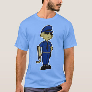 Hund als Polizeibeamter mit Baton-Sonnenbrille 1 T-Shirt