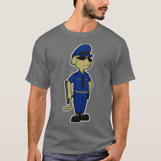 Hund als Polizeibeamter mit Baton-Sonnenbrille 2 T-Shirt