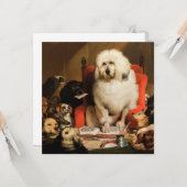 Hund als Richter, der das Gesetz vor Gericht festl Karte (Vorderseite/Rückseite Beispiel)