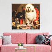 Hund als Richter, der das Gesetz vor Gericht festl Leinwanddruck (Insitu (Wohnzimmer))