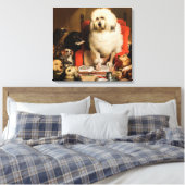 Hund als Richter, der das Gesetz vor Gericht festl Leinwanddruck (Insitu (Schlafzimmer))