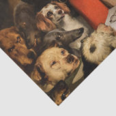 Hund als Richter, der das Gesetz vor Gericht festl Seidenpapier (Detail)