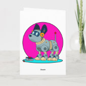 Hund als Roboter Karte (Rückseite)