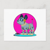 Hund als Roboter Postkarte (Vorderseite)