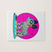 Hund als Roboter Puzzle (Horizontal)