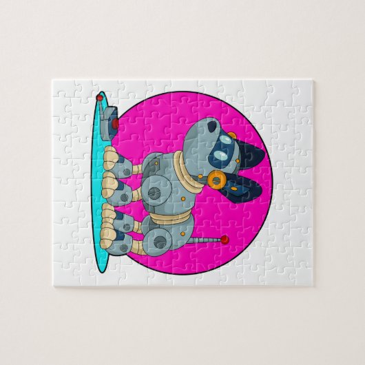 Hund als Roboter Puzzle (Horizontal)