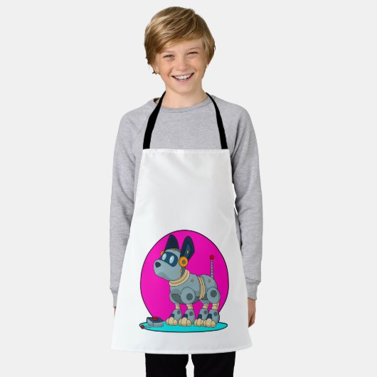 Hund als Roboter Schürze (Getragen)