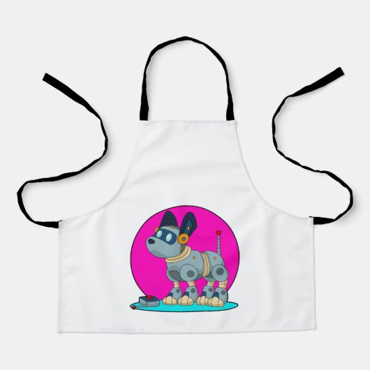 Hund als Roboter Schürze (Vorderseite)