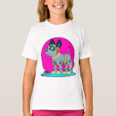 Hund als Roboter T-Shirt (Vorderseite)