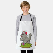 Hund als Runner mit Cap Schürze (Getragen)