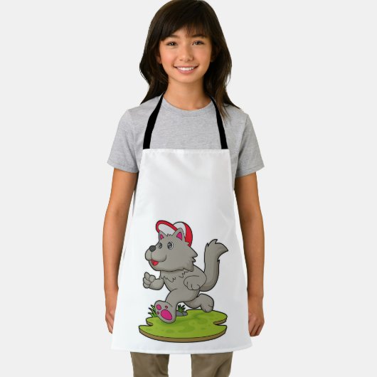 Hund als Runner mit Cap Schürze (Insitu)