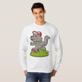 Hund als Runner mit Cap T-Shirt (Vorne ganz)