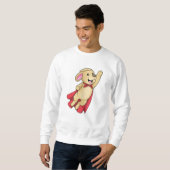 Hund als Superheld mit Kap Sweatshirt (Vorne ganz)