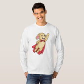 Hund als Superheld mit Kap T-Shirt (Vorne ganz)