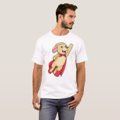 Hund als Superheld mit Kap T-Shirt (Vorne ganz)