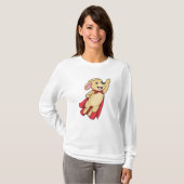 Hund als Superheld mit Kap T-Shirt (Vorne ganz)