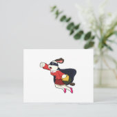 Hund als Superhelden-Sekretär Postkarte (Stehend Vorderseite)