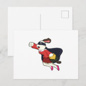 Hund als Superhelden-Sekretär Postkarte (Vorne/Hinten)