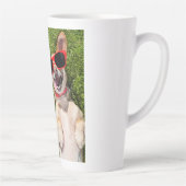 Hund am 40. Geburtstag Latte Tasse (Rechts)