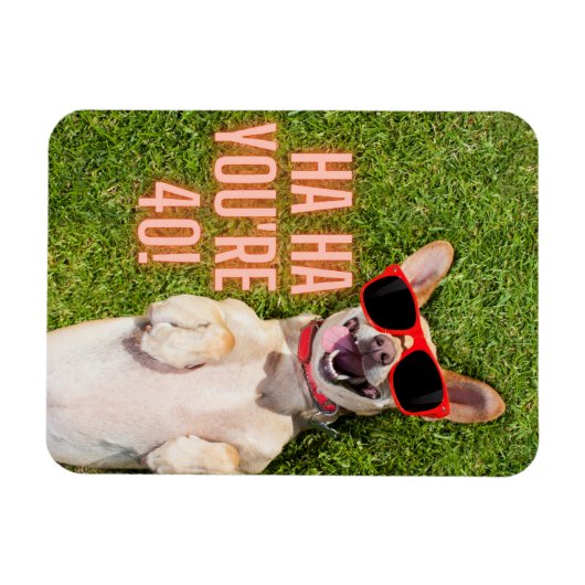 Hund am 40. Geburtstag Magnet (Horizontal)