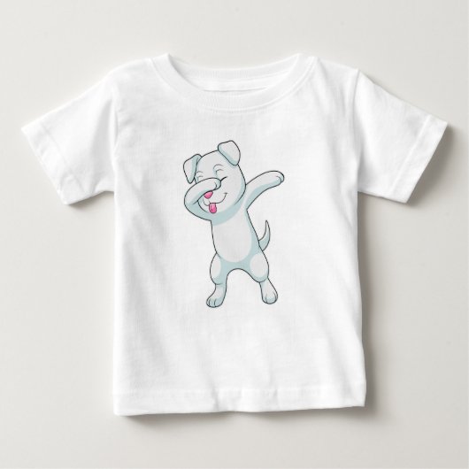 Hund am Hip Hop Dance Dab Baby T-shirt (Vorderseite)