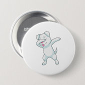 Hund am Hip Hop Dance Dab Button (Vorne & Hinten)