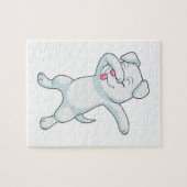 Hund am Hip Hop Dance Dab Puzzle (Horizontal)