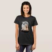 Hund am Mond T-Shirt (Vorne ganz)