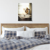 Hund am Morgen Leinwanddruck (Insitu (Schlafzimmer))
