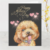 Hund am niedlichen Muttertag Karte (Gelbe Blume)