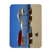 Hund am Strand Magnet (Vertikal)