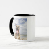 Hund am Strand Tasse (Vorderseite Links)