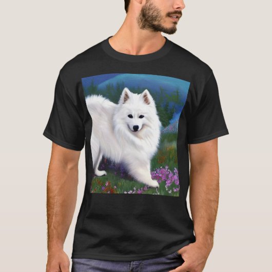 Hund American Eskimo T-Shirt (Vorderseite)