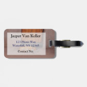 Hund an der Erholung Gepäckanhänger (Rückseite horizontal)